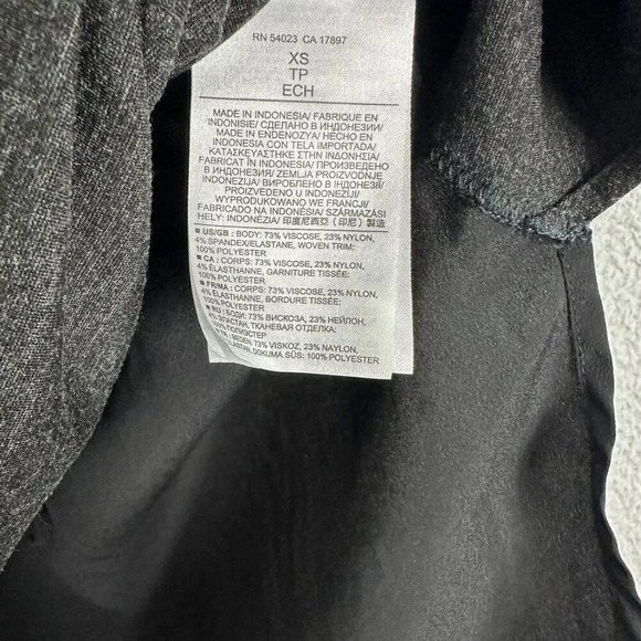 Banana Republic top womens XS gray black colorblock exposed zipper flowy office - Picture 5 of 7